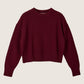 MONK & LOU - Kya Crewneck Pullover Sweater - Dark Cherry