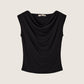 MONK & LOU - Merritt Cowl Neck Top - Black