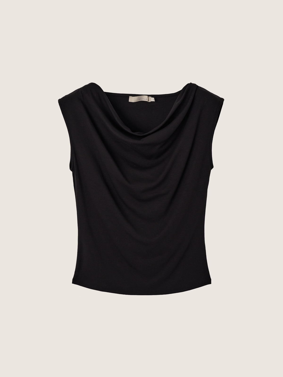 MONK & LOU - Merritt Cowl Neck Top - Black