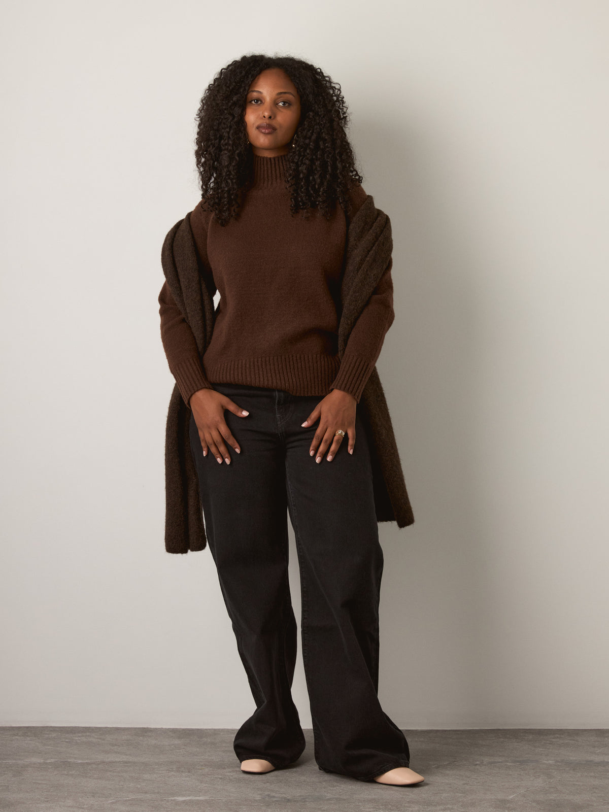 RD STYLE - Anthousa Mockneck Pullover Sweater - 