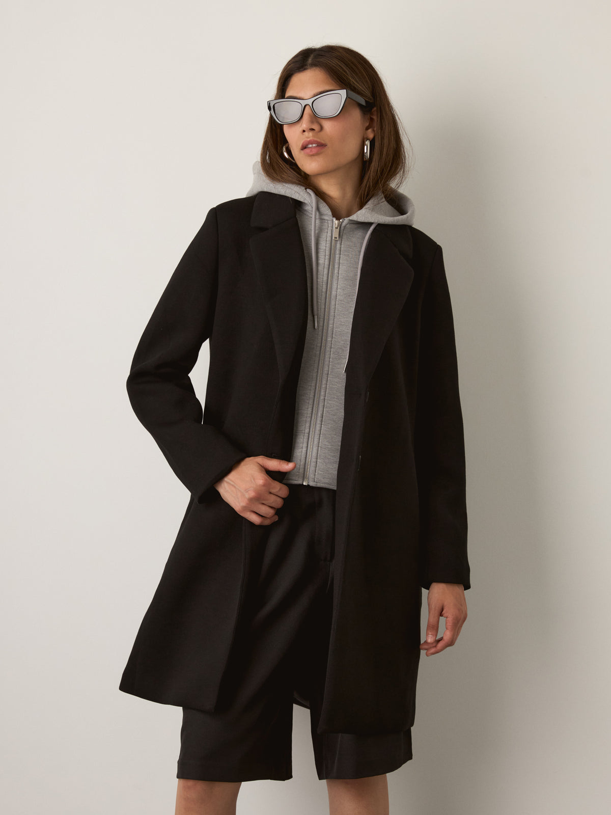 RD STYLE - Despina Scuba Hooded Coat - 