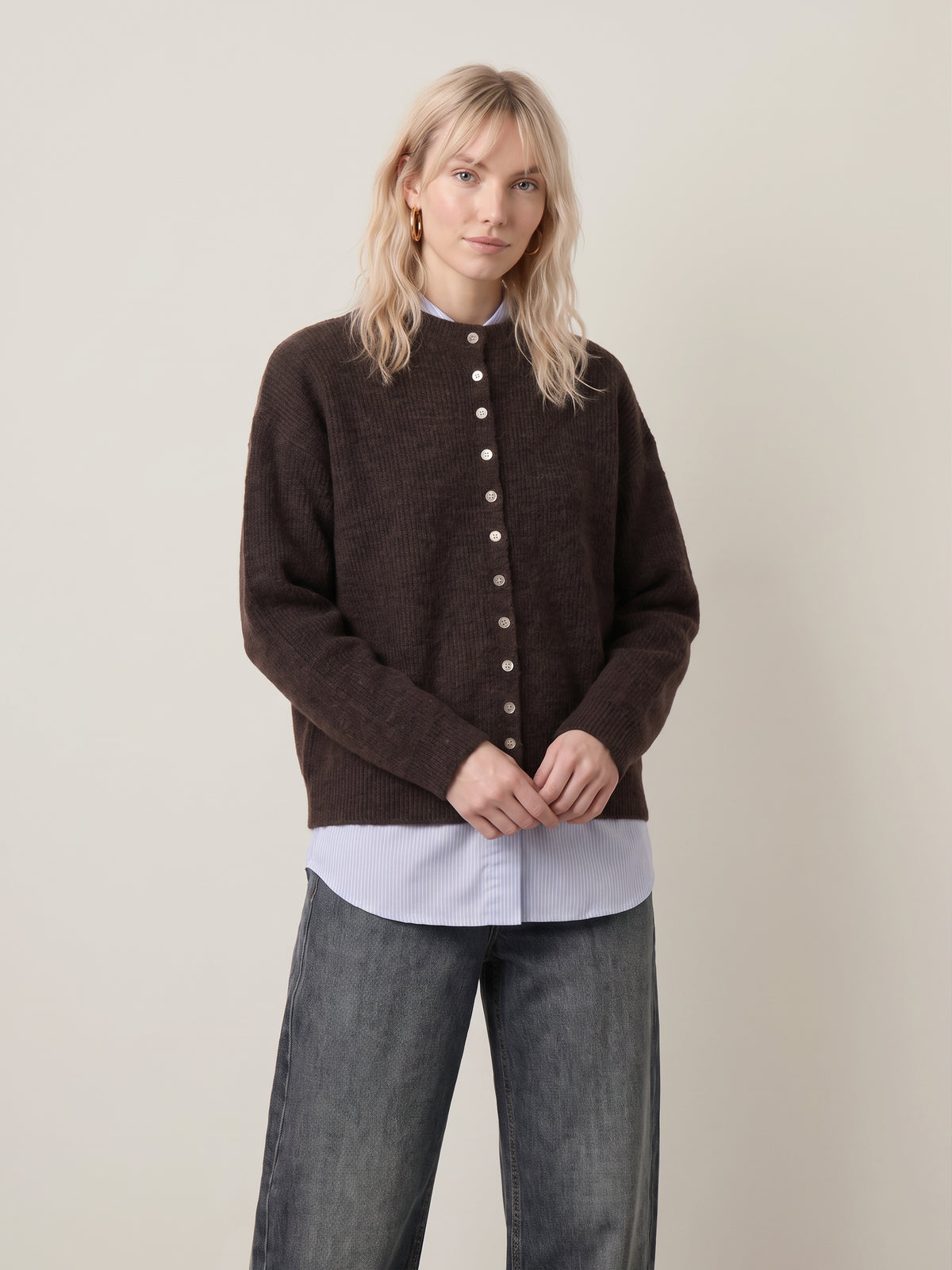RD STYLE - Vhea Crewneck Cardigan - 