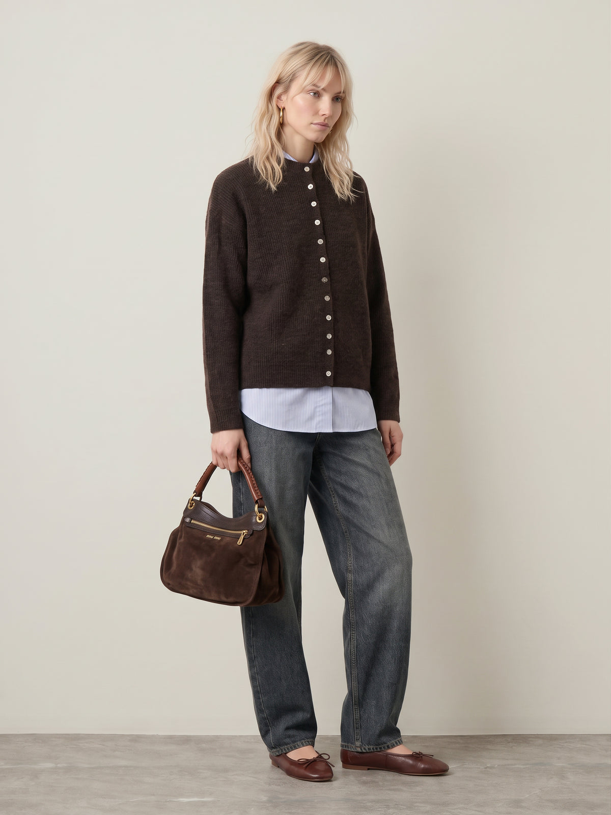 RD STYLE - Vhea Crewneck Cardigan - 