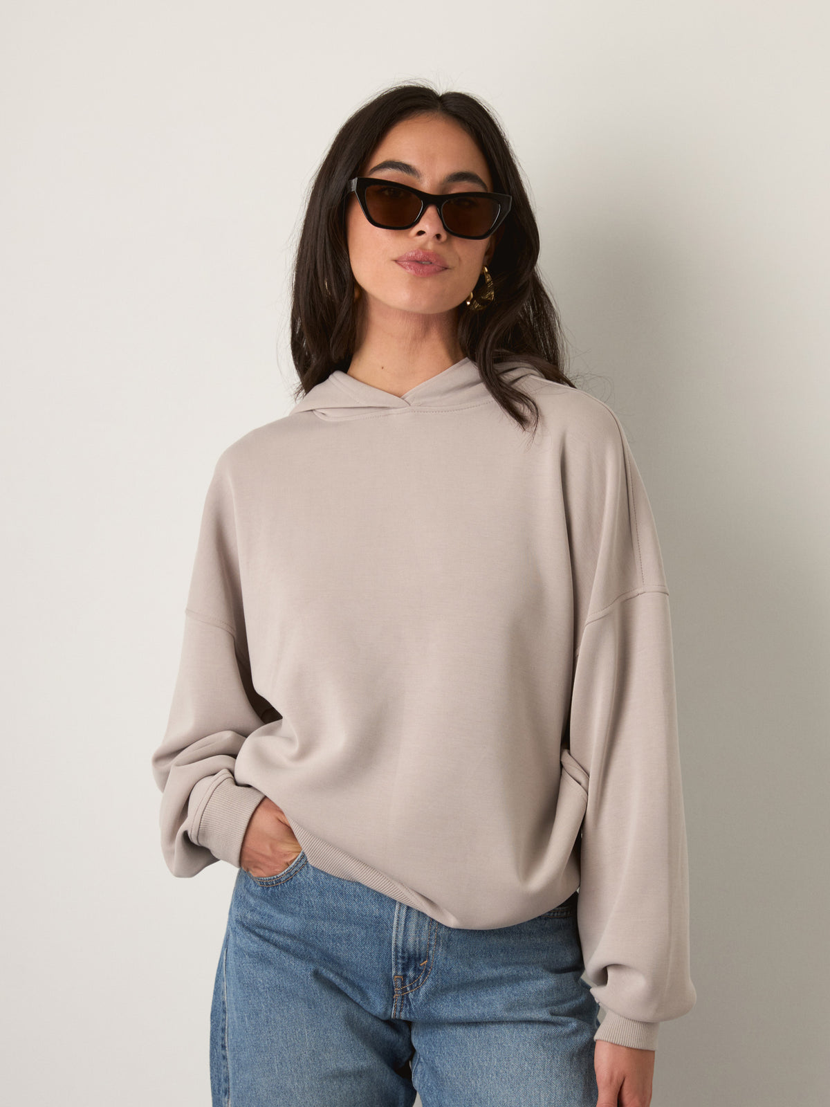 RD STYLE - Halana Soft Knit Short Hoodie - 