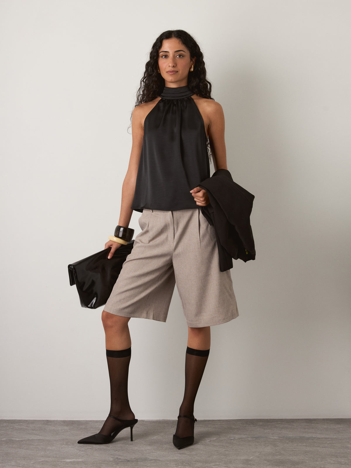 RD STYLE - Lysell Halter Top - Black