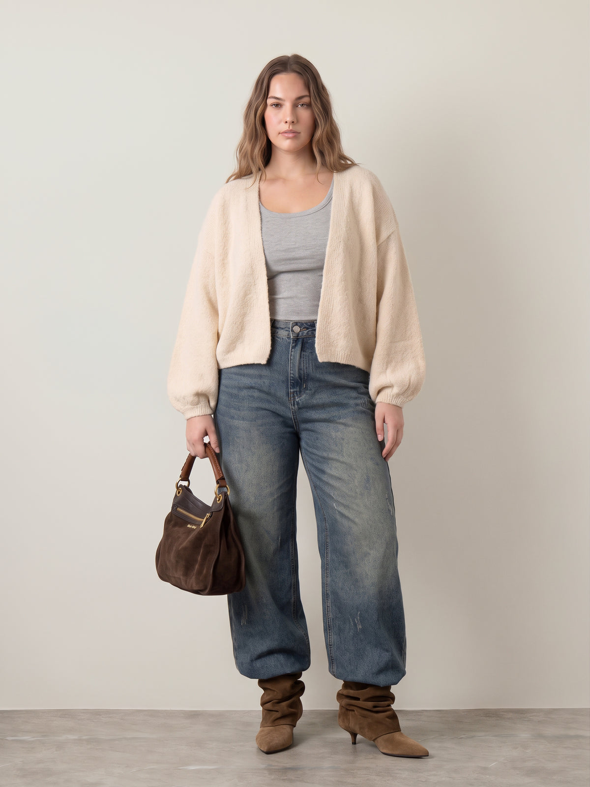 SADIE & SAGE - Marley Dolman Sleeve Cardigan - Ivory