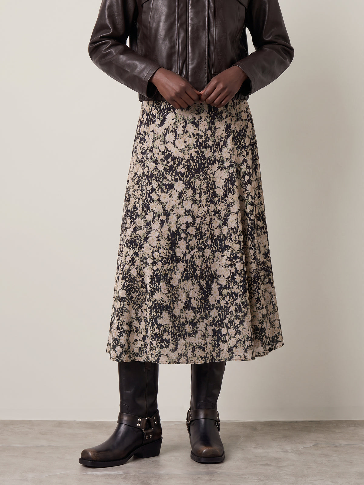 SADIE & SAGE - Painted Fields Midi Skirt - 