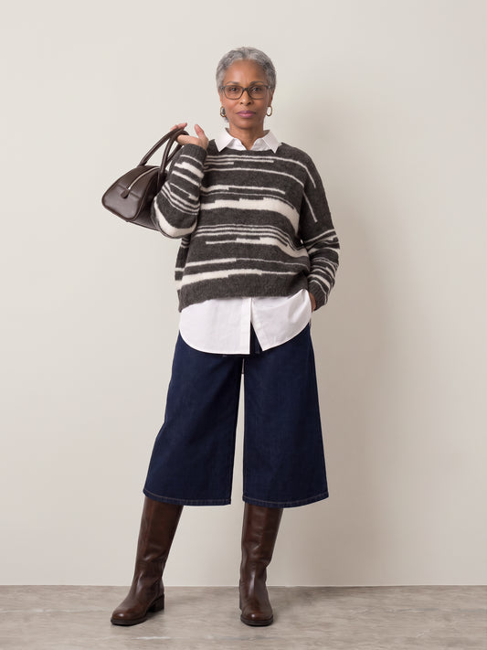 LYLA + LUXE - Azzurra Striped Sweater - 
