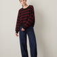 LYLA + LUXE - Bobby Stripe Crewneck Pullover Sweater - 