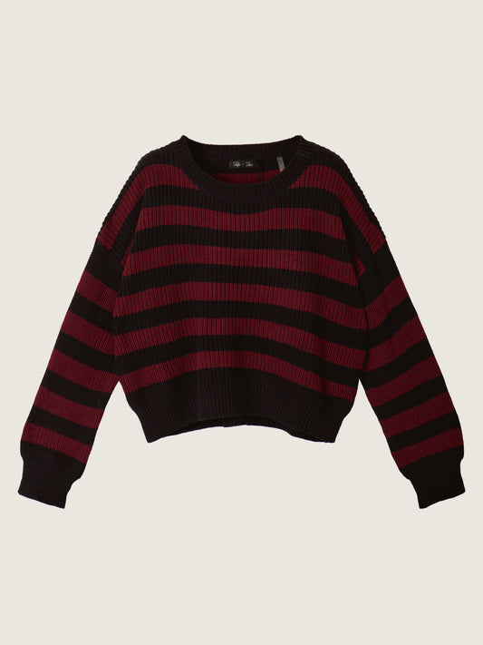 Bobby Stripe Crewneck Pullover Sweater