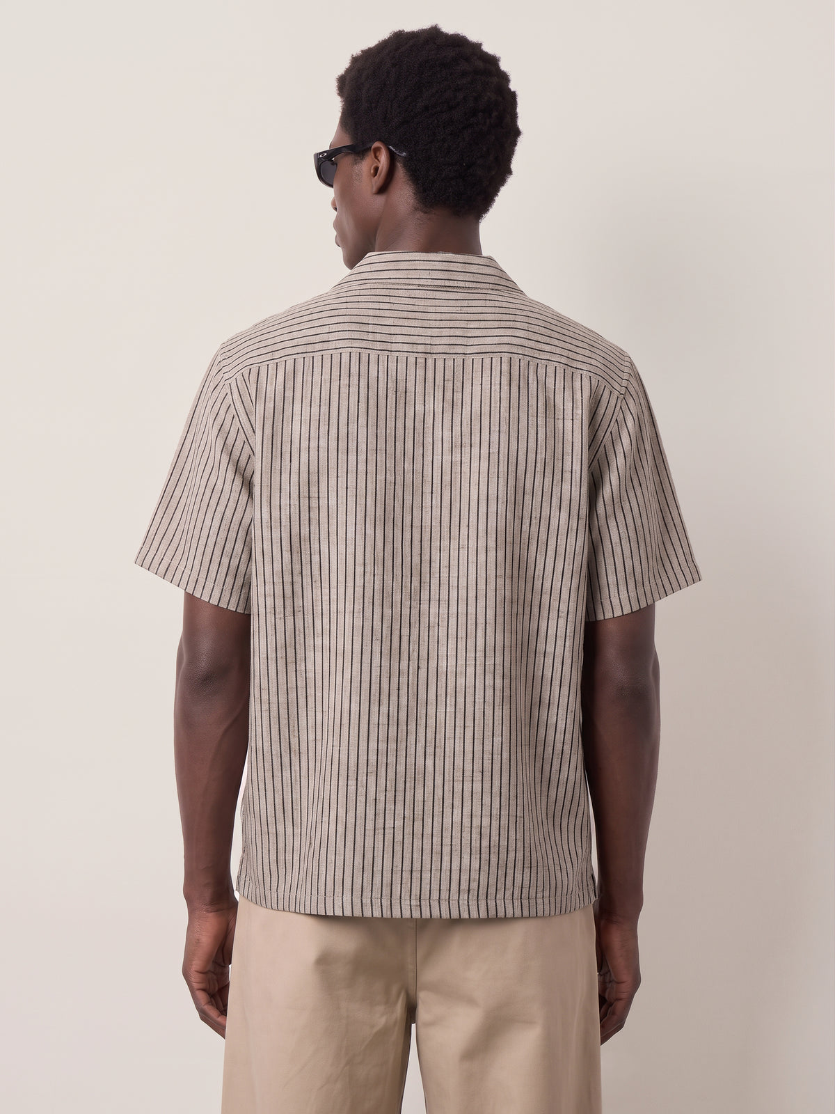 RHYTHM - Textured Stripe Shortsleeve Shirt - 