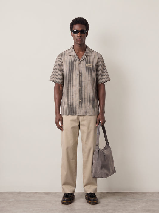 RHYTHM - Textured Stripe Shortsleeve Shirt - 