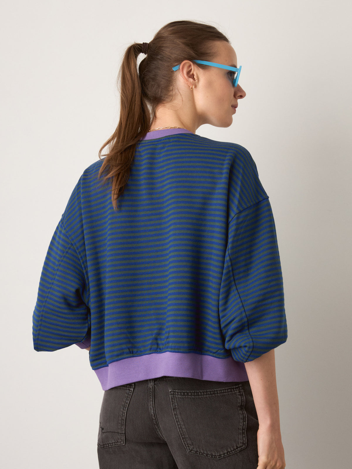 FRNCH - Match Stripe Sweatshirt - 