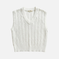 MONK & LOU - Eadie Cable V-neck Vest - 