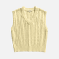 MONK & LOU - Eadie Cable V-neck Vest - 