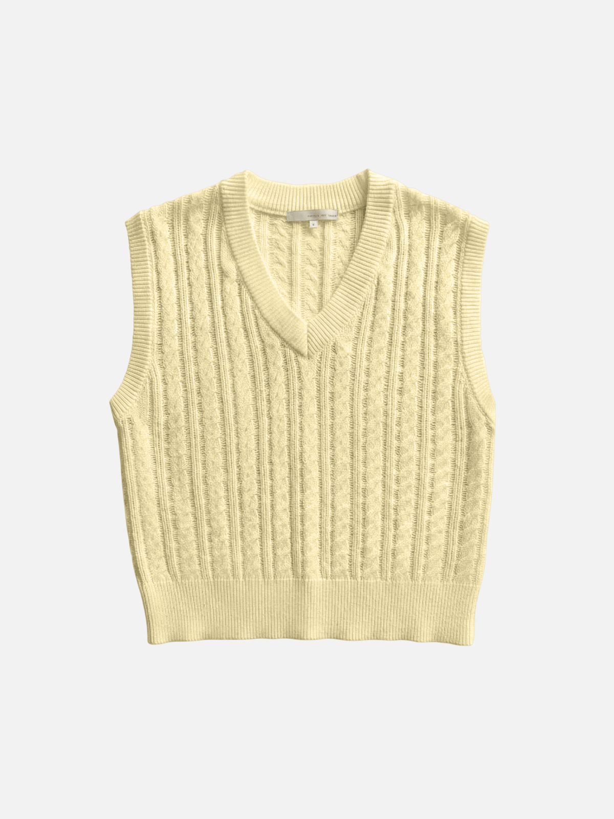 MONK & LOU - Eadie Cable V-neck Vest - 