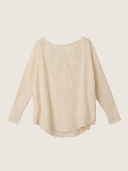 FREE PEOPLE - Latte Blues Thermal Top - 