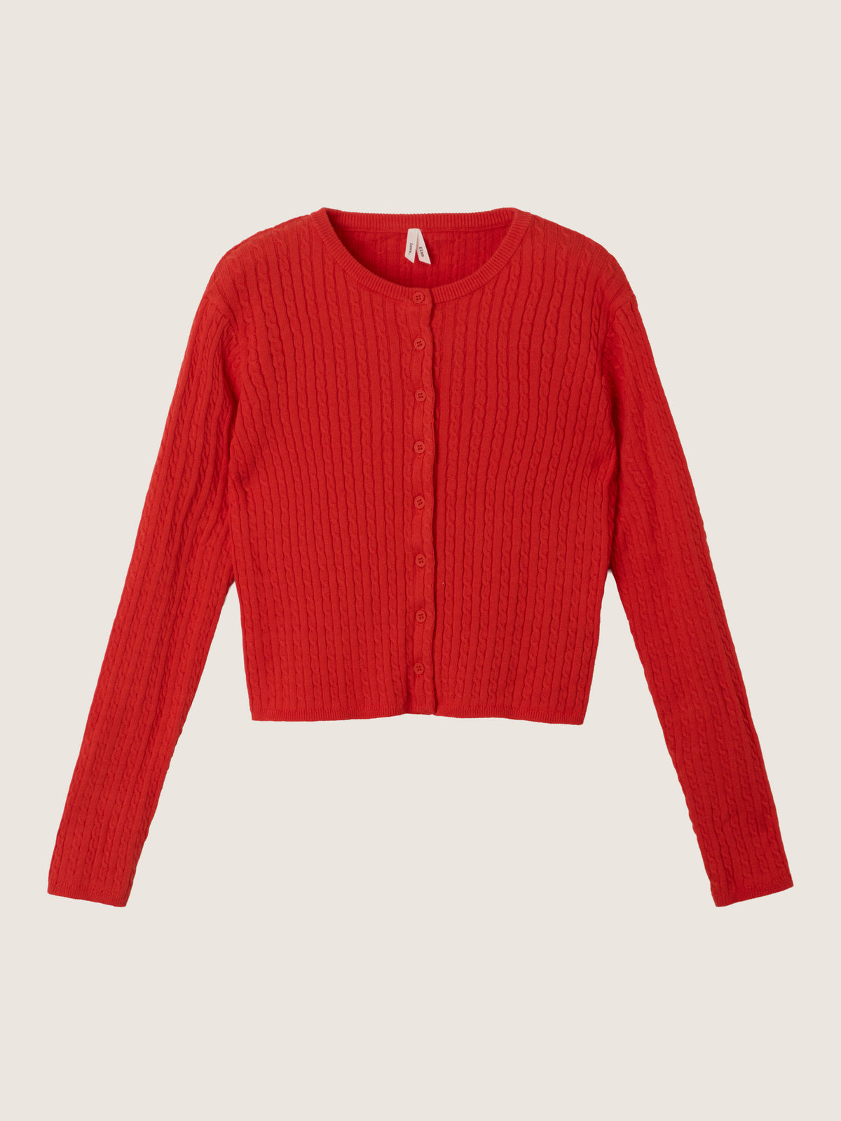 LOVEFINN - Cable Crewneck Cardigan - 