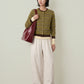 LOVEFINN - Olive Stripe Cardigan - 