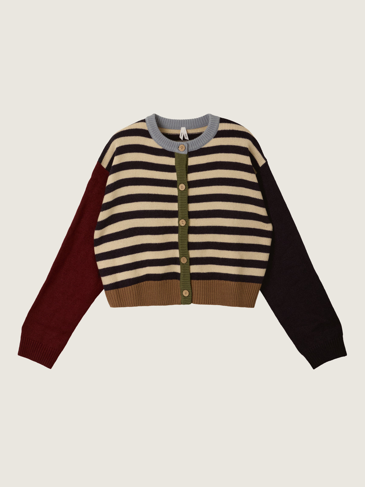 LOVEFINN - Stripe Mix Cardigan - 