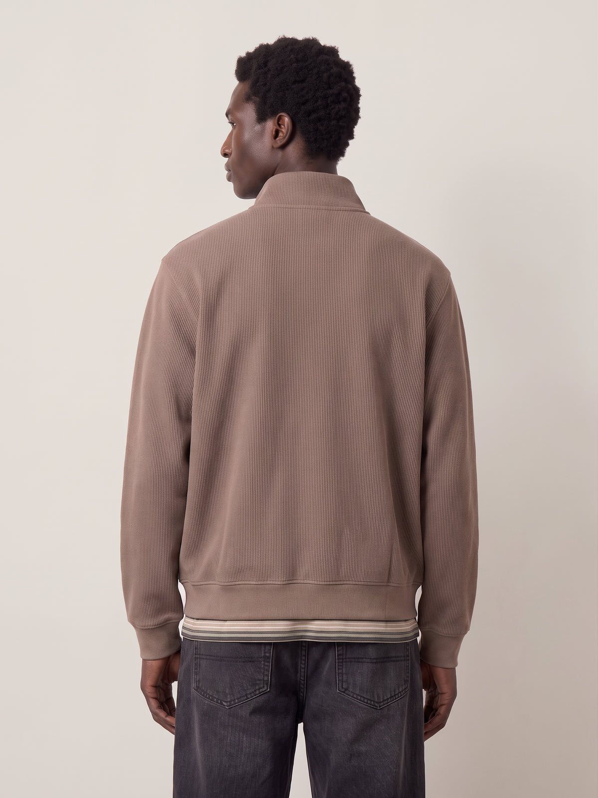 Chenille Quarter-Zip Pullover