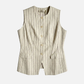 PROPAGANDA - Lorna Stripe Long Vest - 