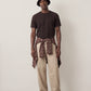 FRED PERRY - Crepe Piqué T-Shirt - Rich Brown