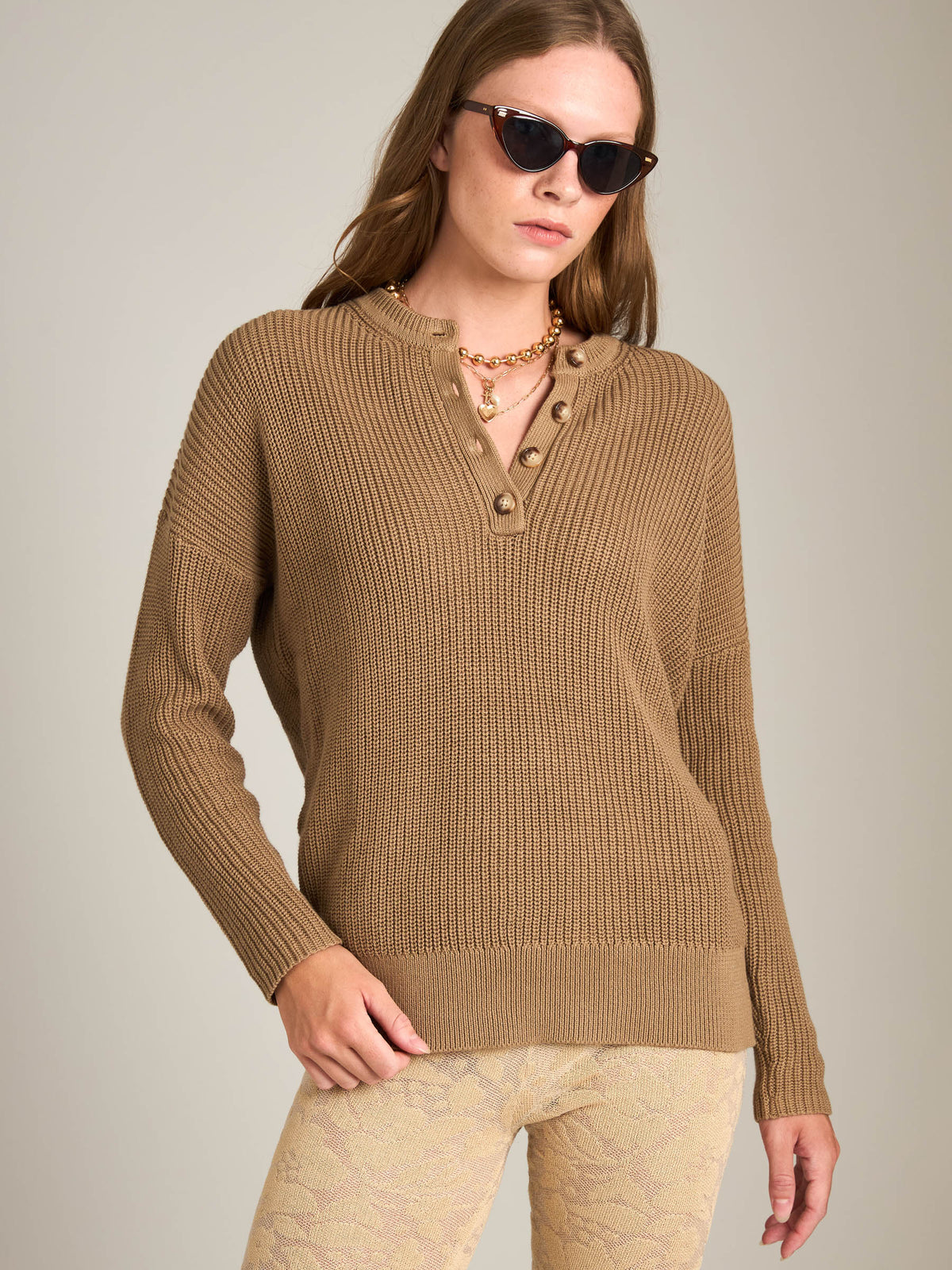 MONK & LOU - Neda Henley Sweater - 