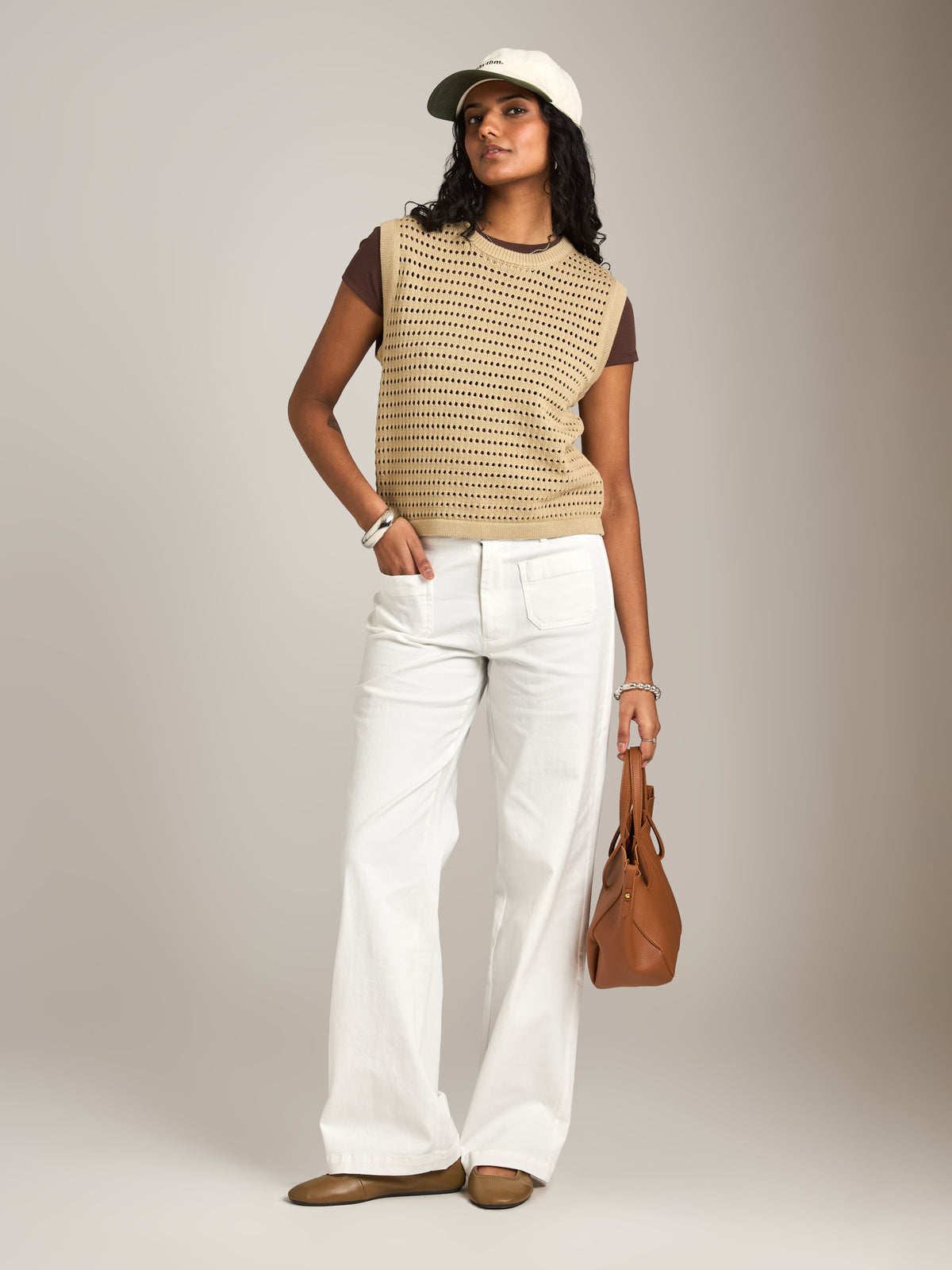 MONK & LOU - Gretta Double Pocket Pants - White Cream