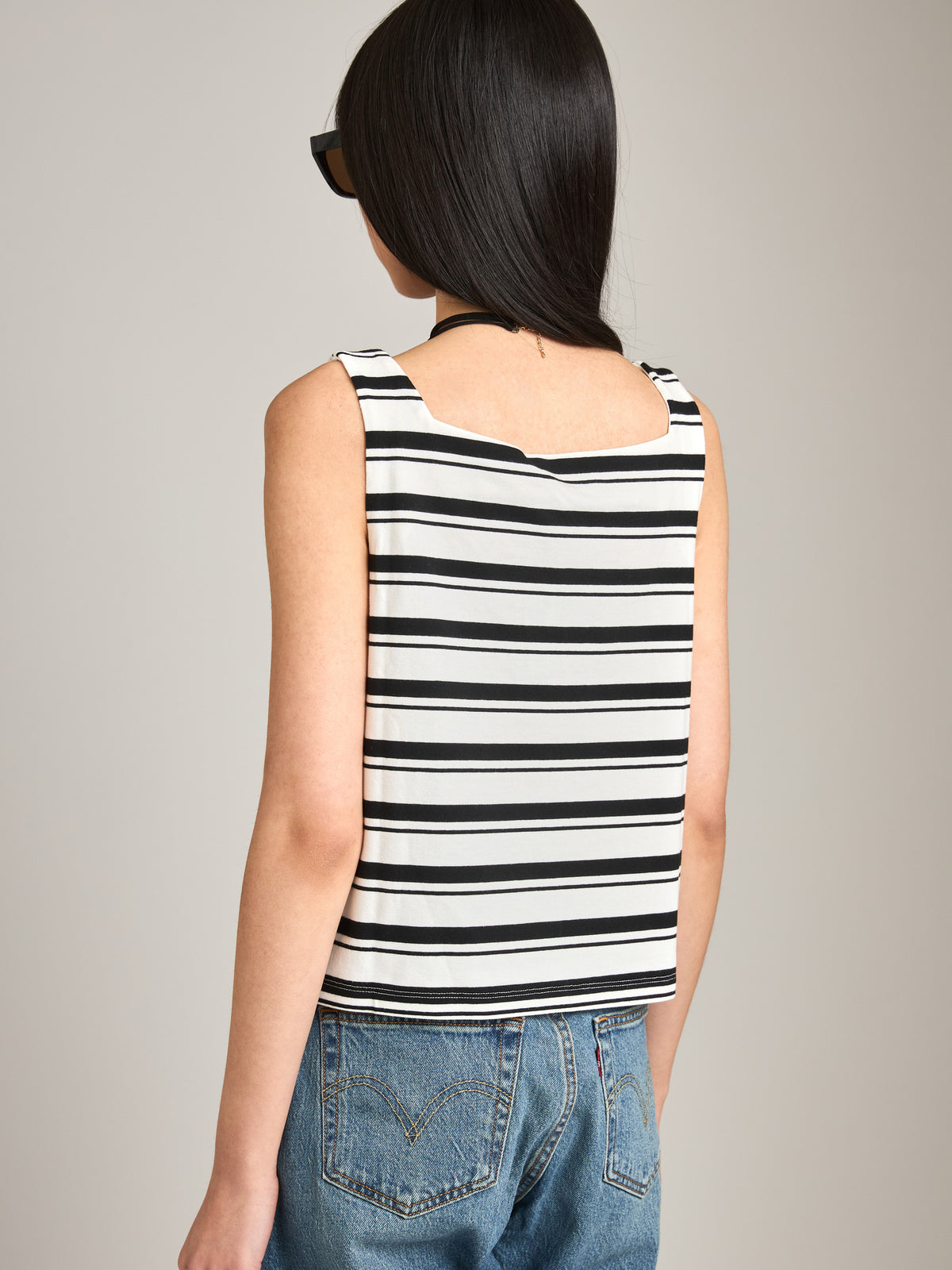 MONK & LOU - Morri Square Neck Shell - 