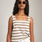 MONK & LOU - Morri Square Neck Shell - 