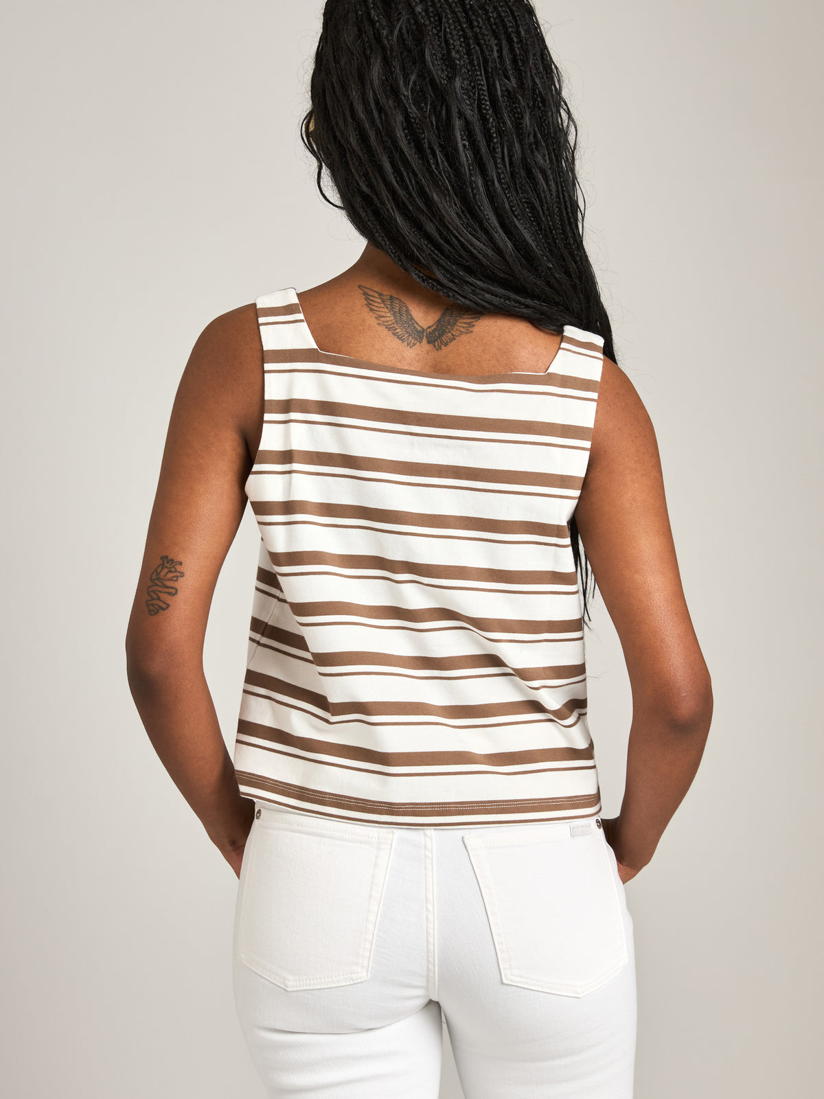 MONK & LOU - Morri Square Neck Shell - 