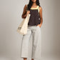 PROPAGANDA - Marjorie Lace Trim Tank - Dark Brown