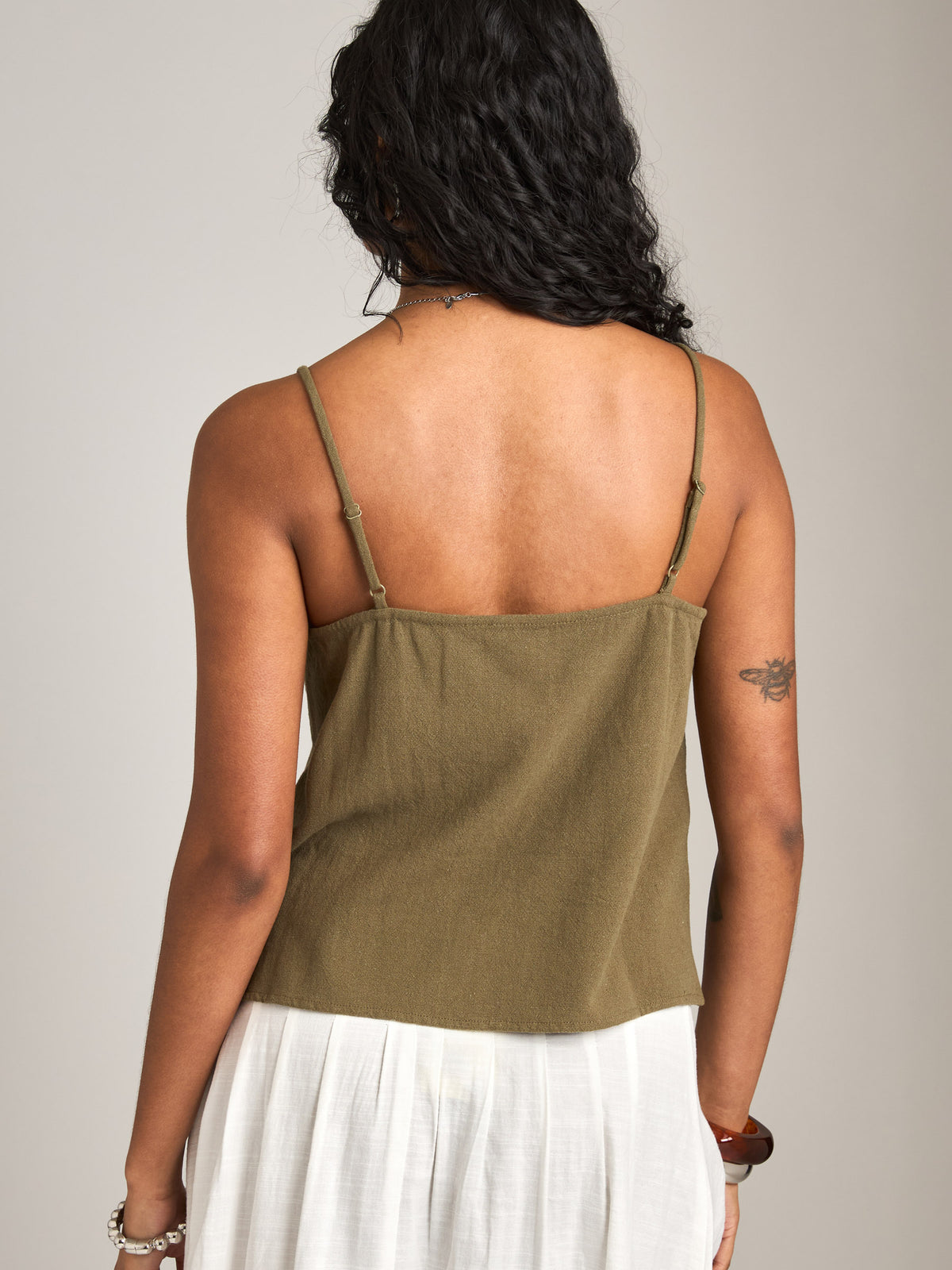 MONK & LOU - Sabrina Ruffle Tank Top - 