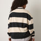 FREE PEOPLE - Classic Striped Oversized Crewneck Sweatshirt - 