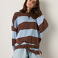 FREE PEOPLE - Classic Striped Oversized Crewneck Sweatshirt - 