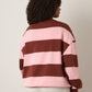 FREE PEOPLE - Classic Striped Oversized Crewneck Sweatshirt - 