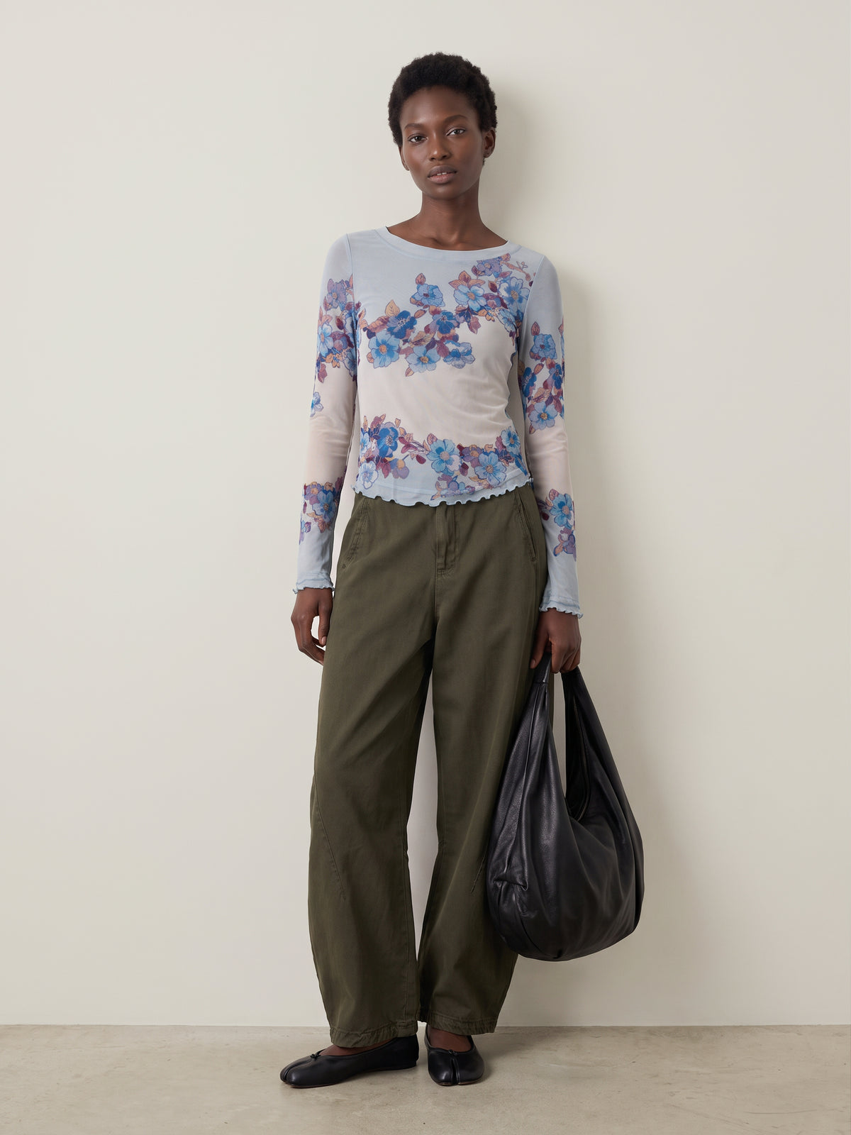 FREE PEOPLE - Lilly Printed Longsleeve Top - 