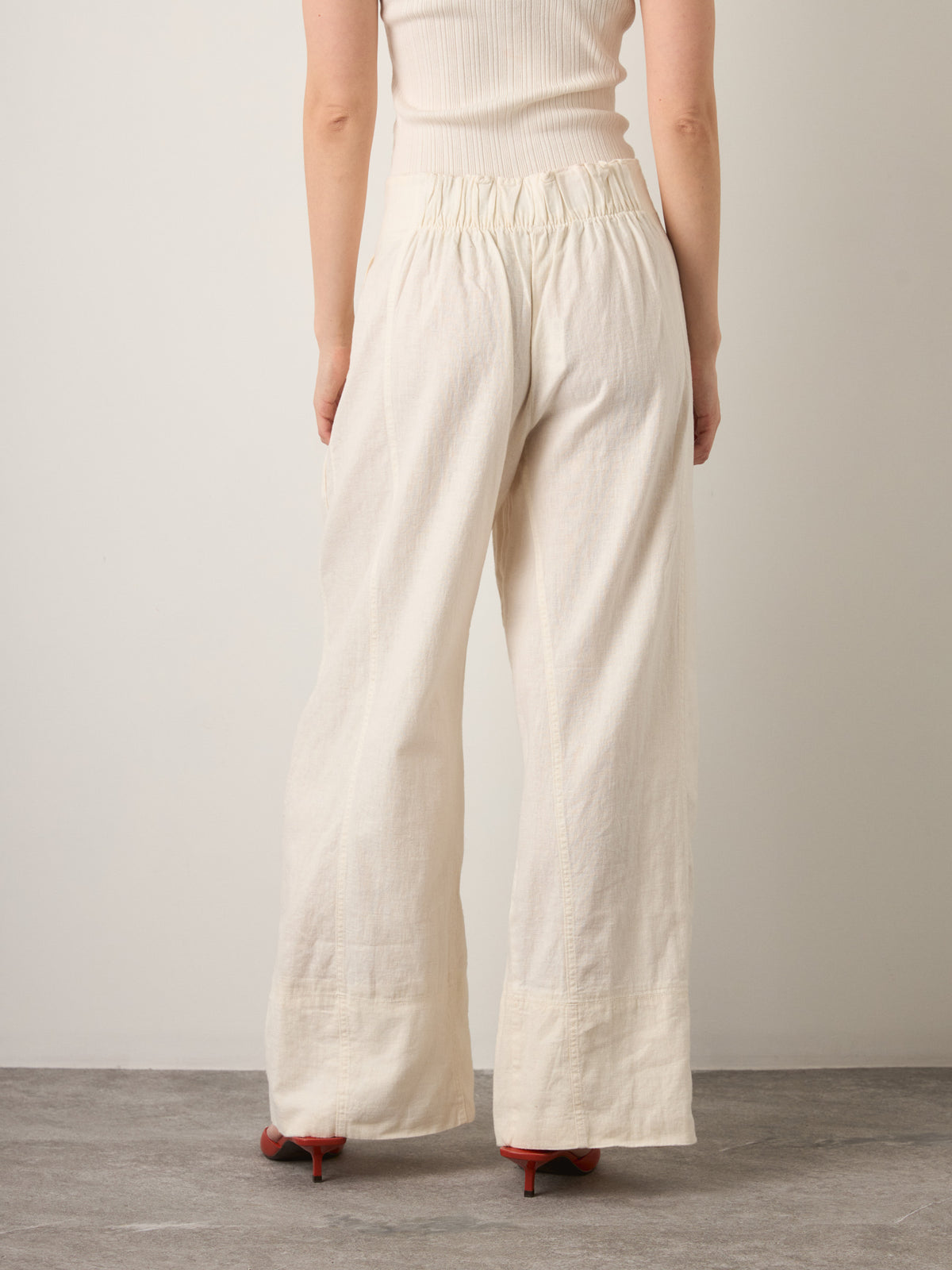 FREE PEOPLE - Day's End Linen Pull On Pant - 