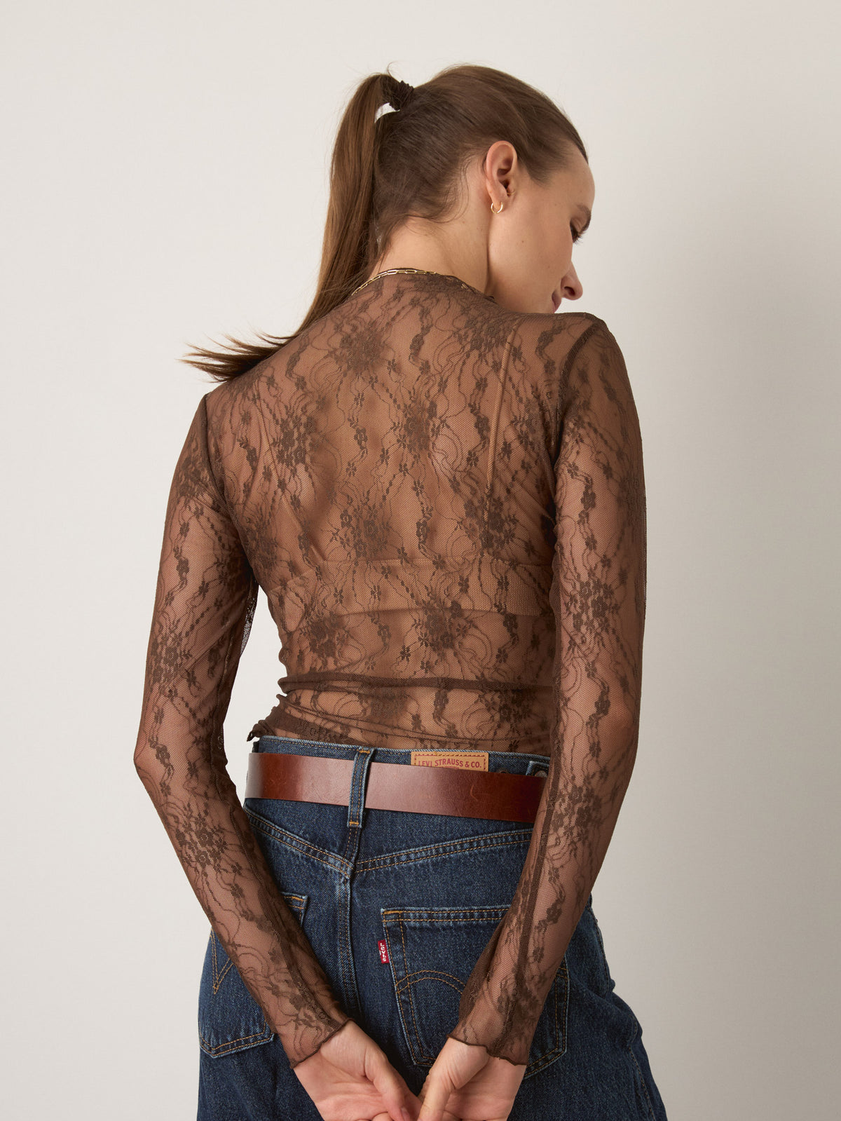 PROPAGANDA - Rachel Lace Mockneck Top - 