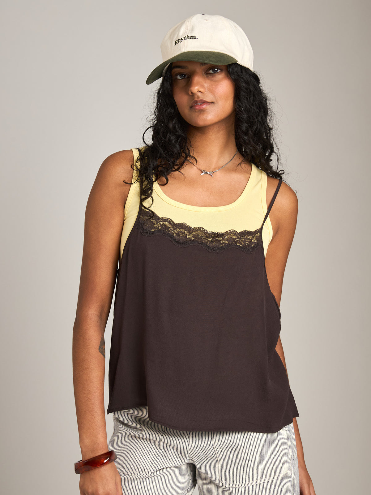 PROPAGANDA - Marjorie Lace Trim Tank - 