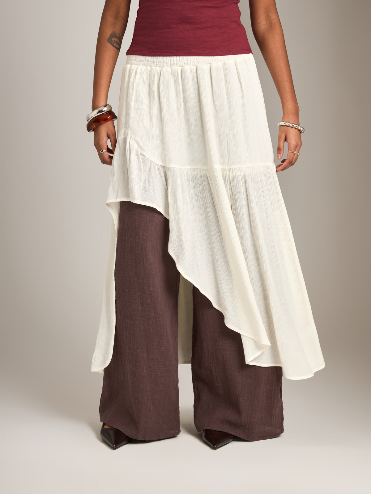 PROPAGANDA - Shelly Ruffle Maxi Skirt - 