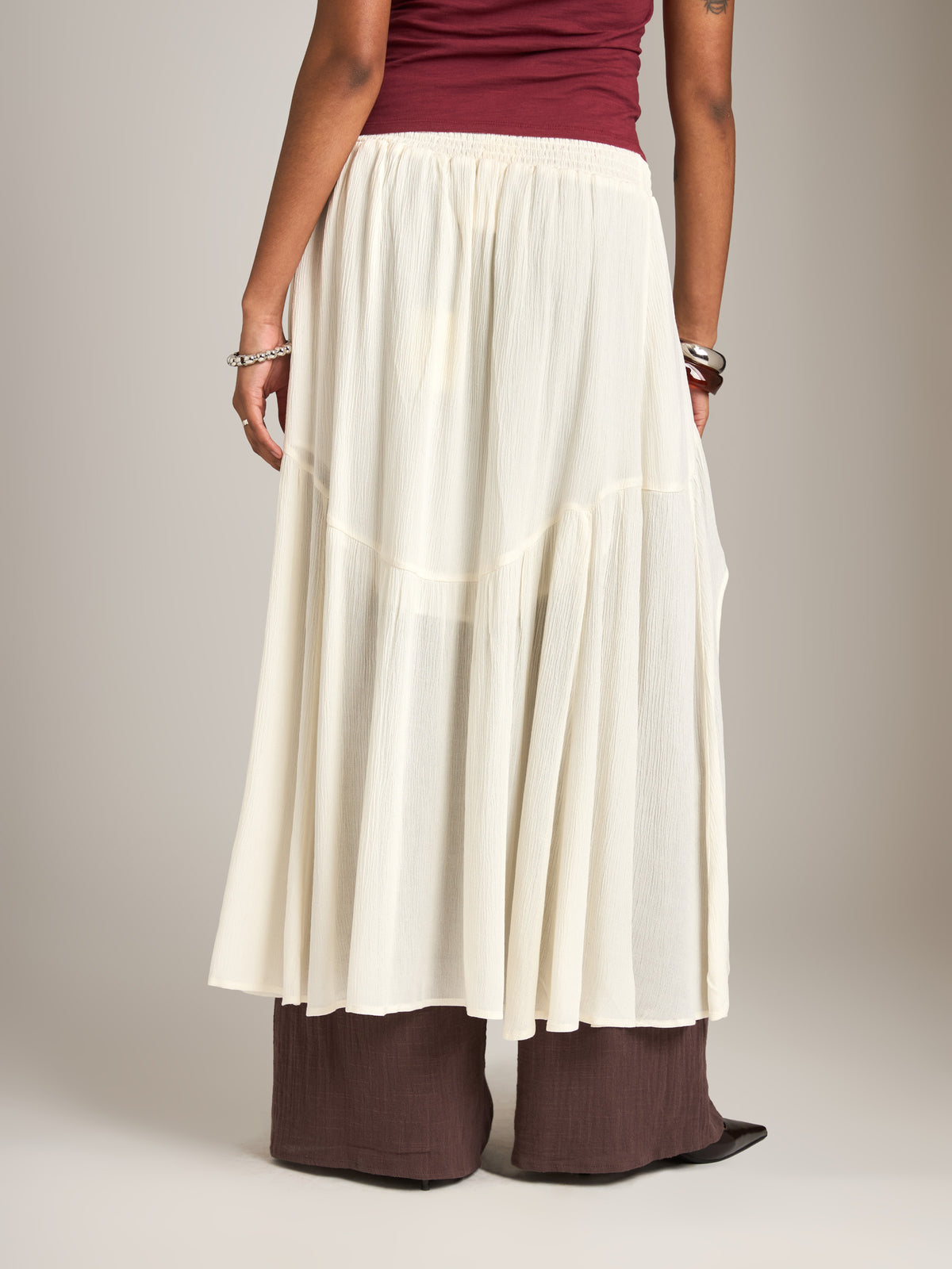 PROPAGANDA - Shelly Ruffle Maxi Skirt - 