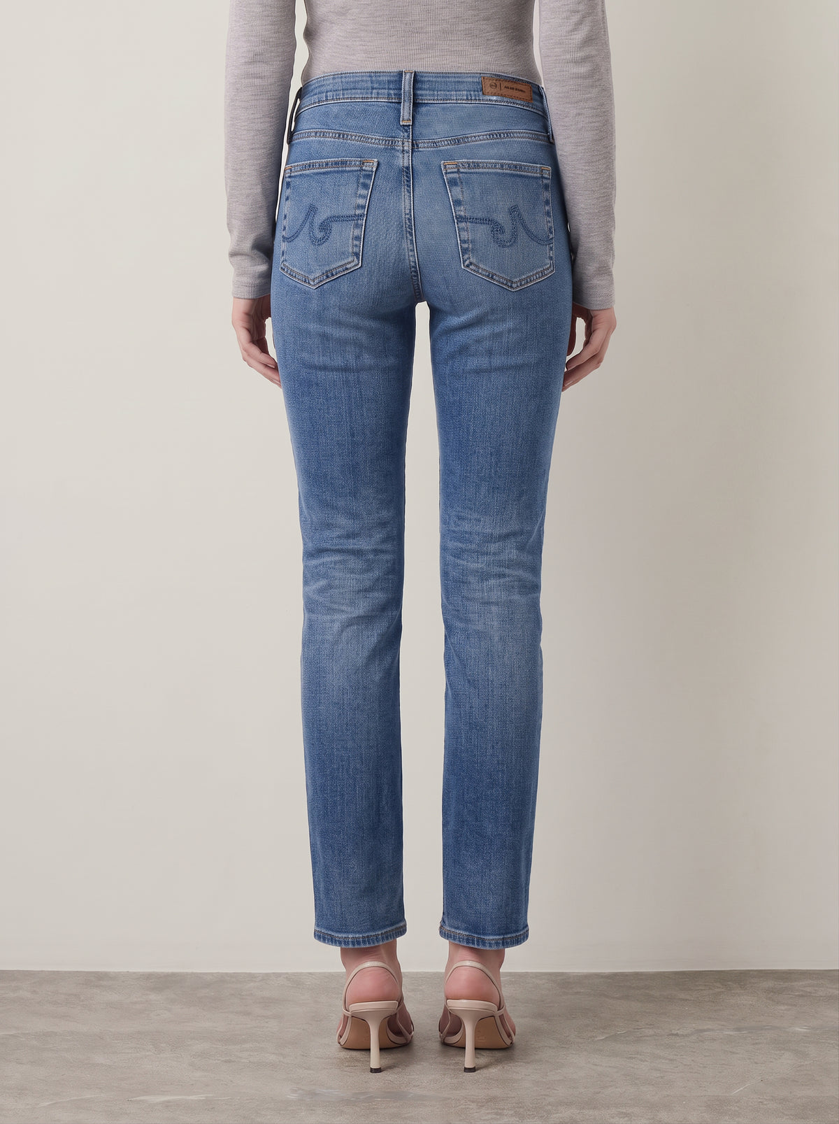 AG - Mari Midrise Slim Straight Leg Jeans - 15 Year Shoreline - 