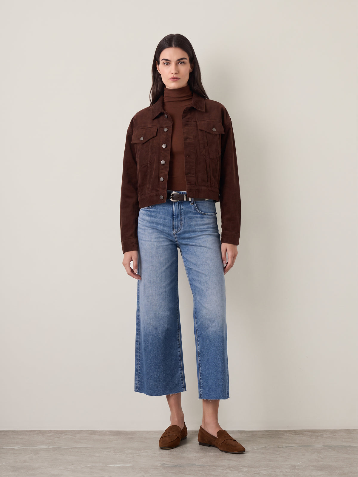 Saige Wide Leg Cropped Jeans