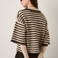 LOVEFINN - Kelsey Stripe Three-Quarter Sleeve Striped Cardigan - 