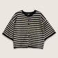 LOVEFINN - Kelsey Stripe Three-Quarter Sleeve Striped Cardigan - 