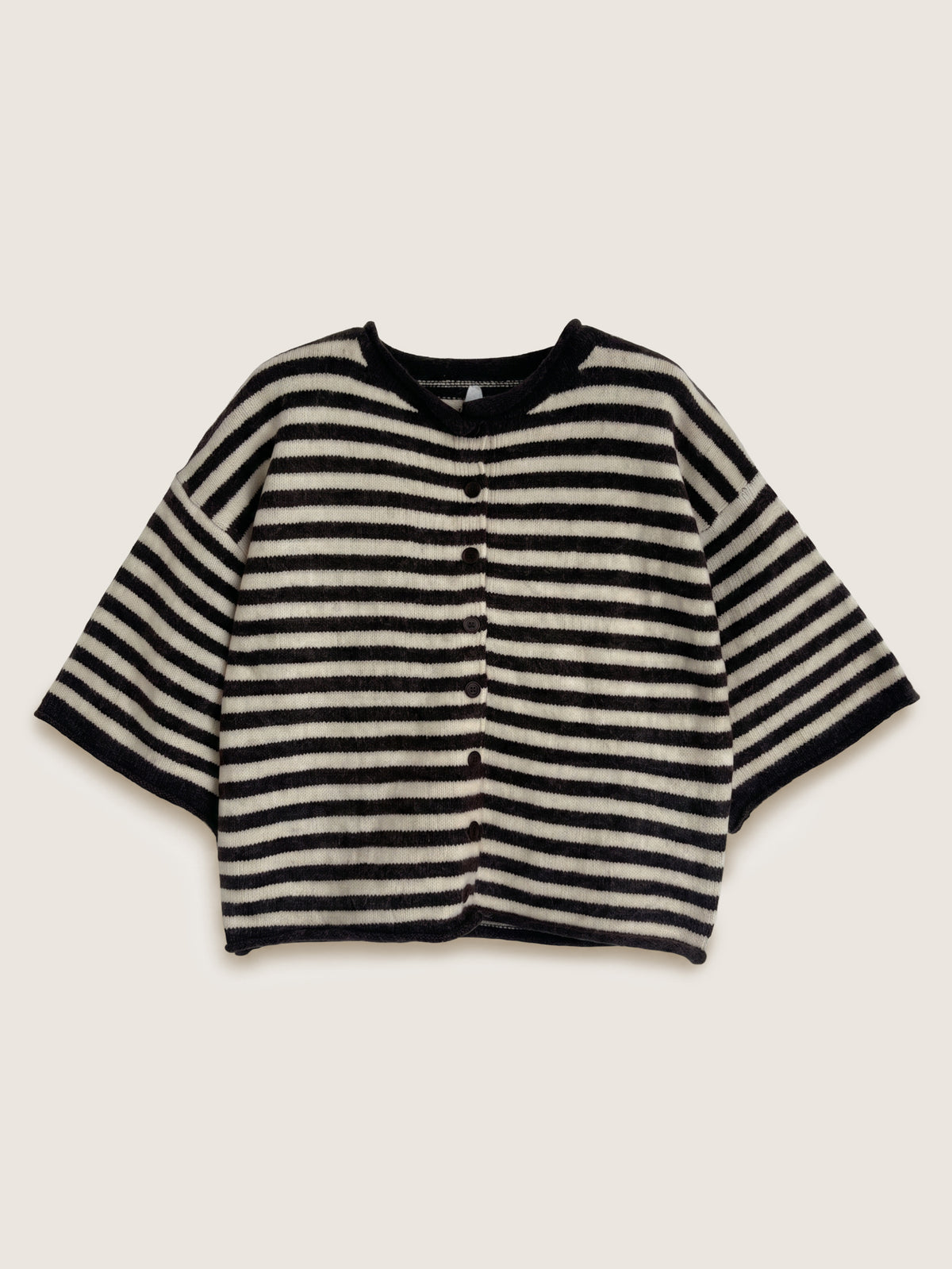 LOVEFINN - Kelsey Stripe Three-Quarter Sleeve Striped Cardigan - 