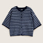 LOVEFINN - Kelsey Stripe Three-Quarter Sleeve Striped Cardigan - 