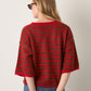 LOVEFINN - Kelsey Stripe Three-Quarter Sleeve Striped Cardigan - 
